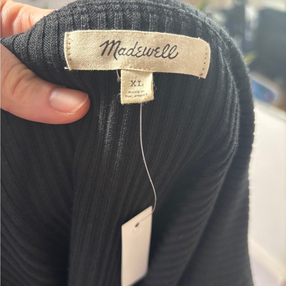 NWT Madewell Off Shoulder Top Black Womens Sz XL Classic Style Dress Up or Down - Picture 4 of 7